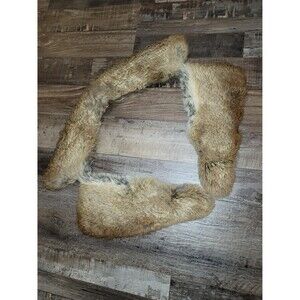 Vintage Fur Collar or Scarf Handmade Quilted Back 46 inches Long